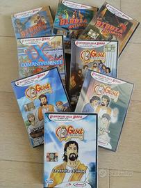 8 DVD nuovi, "la bibbia dei ragazzi" cartone anima