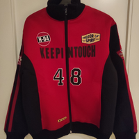 Felpa uomo racing tg.L con imbottitura chiusurazip