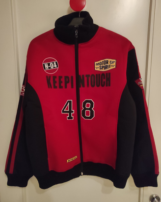Felpa uomo racing tg.L con imbottitura chiusurazip