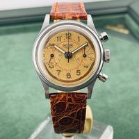 Heuer Big Eyes Chrono | Rare salmon dial