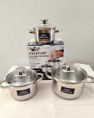 Batteria di Pentole Acciaio Inox 