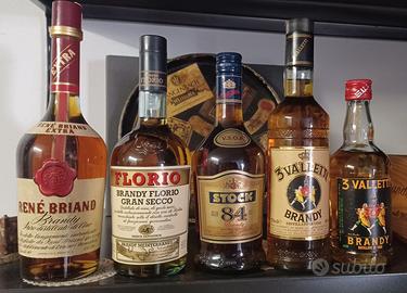 LOTTO N. 5 BRANDY ITALIANI MARCHI FAMOSI ANNI 70