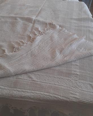 Coperta di cotone bianco