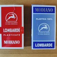 Due Mazzi di Carte regionali Lombarde Modiano