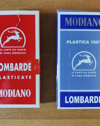 Due Mazzi di Carte regionali Lombarde Modiano
