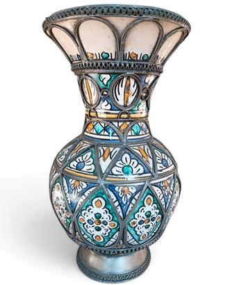 Vaso marocchino artigianale in ceramica 27 cm
