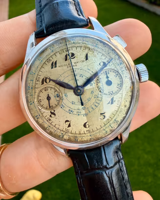 Orologio cronografo vintage Nicolet Watch anni 30