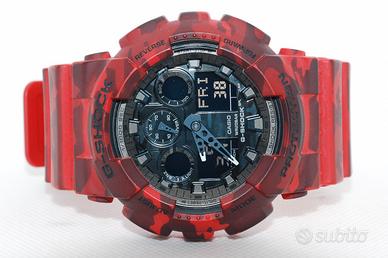 orologio G-Shock camouflage rosso GA-100CM-4A camo