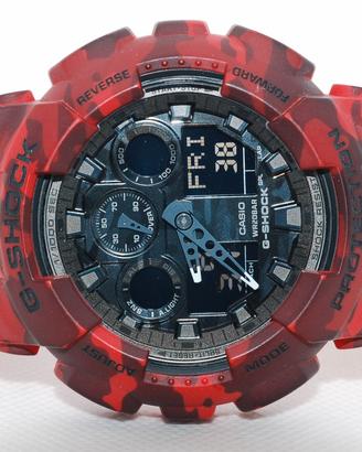 orologio G-Shock camouflage rosso GA-100CM-4A camo