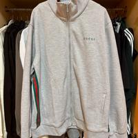 Felpa con zip in jersey di cotone taglia XL