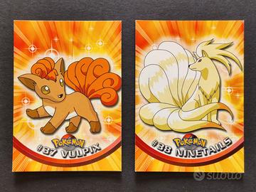 Carte Pokemon Topps Vulpix e Ninetales ITA