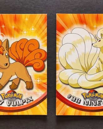 Carte Pokemon Topps Vulpix e Ninetales ITA