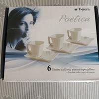 tazzine ceramica Tognana da caffè set 6 m. Italy 