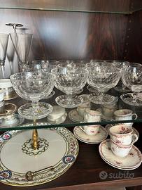 12 coppe di cristallo vintage anni 70