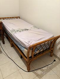 Letto/divano giunco con rete e materasso