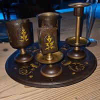 porta oggetti da scrivania in metallo 