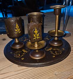 porta oggetti da scrivania in metallo 