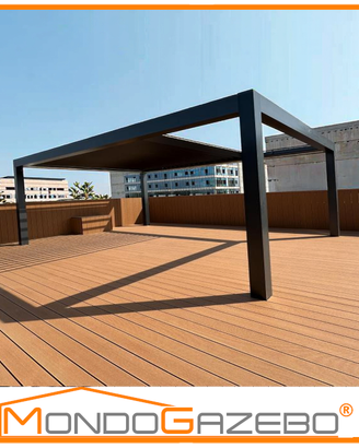 Pergola bioclimatica 3x6 led motore sensore allumi