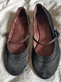 Gianfranco Pini ballerine 37 tessuto raso nero