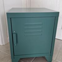 Mobiletto / comodino in metallo verde acqua –NUOVO