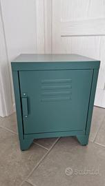 Mobiletto / comodino in metallo verde acqua –NUOVO