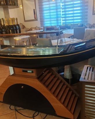 Gondola refrigerata per esposizione pesce
