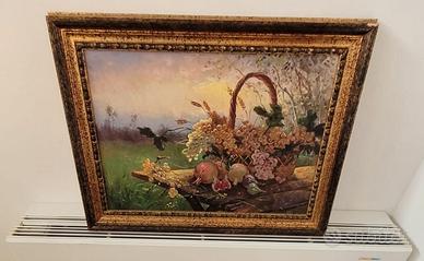 dipinto olio su tela "Natura Morta"- Domenico Ronc