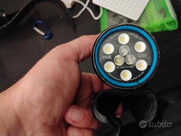 Torcia sub sola dive 1200