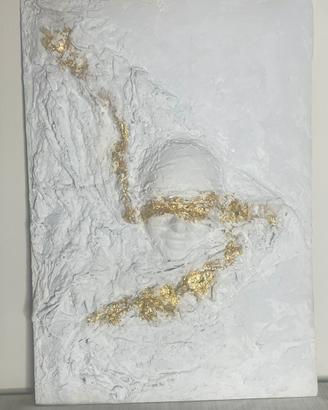 Opera materica astratta bianca – pezzo unico