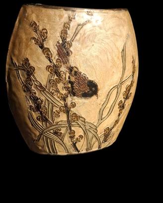 vaso in ottone smaltato