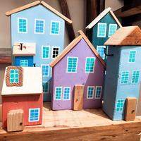 miniatura borgo in legno fatto a mano 