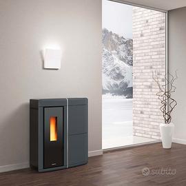 Termostufa a pellet ermetica ventilata slim EVELYN
