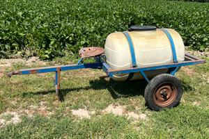 Rimorchio - Botte motocoltivatore con pompa