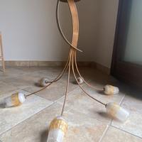 Lampadario SilLux 6 luci in vetro decorato