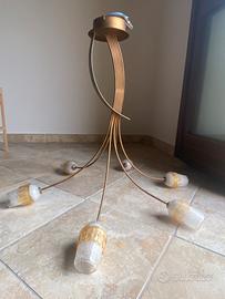 Lampadario SilLux 6 luci in vetro decorato