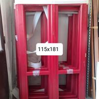 Finestre e Porte Finestre in legno rosso
