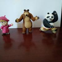 Statuine da collezione Masha e Orso Kung Fu Panda