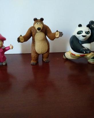 Statuine da collezione Masha e Orso Kung Fu Panda