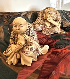 Coppia Netsuke Giapponesi
