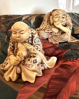 Coppia Netsuke Giapponesi