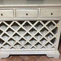 Mobile portabortiglie shabby chic in legno