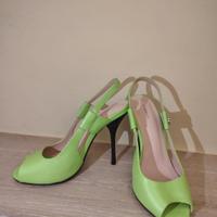 scarpe verdi tacco 