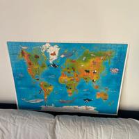 Puzzle atlante con animali 70x50