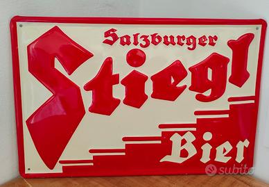 Insegna Targa Originale Birra Stiegl Metallo