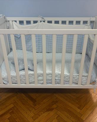 Lettino IKEA SUNDVIK bianco + materasso