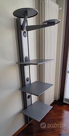 TOTEM porta TV in metallo, altezza colonna cm 170