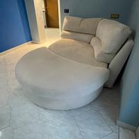 Divano  poltronesofà Relia con pouf – sfoderabile