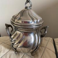 Zuccheriera e porta caramelle in peltro vintage