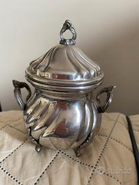 Zuccheriera e porta caramelle in peltro vintage