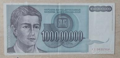 100.000.000 Dinaro jugoslavo - jugoslava